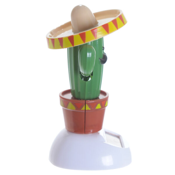 FF87_007 Fun Collectable Cactus wearing Sombrero Solar Powered Pal