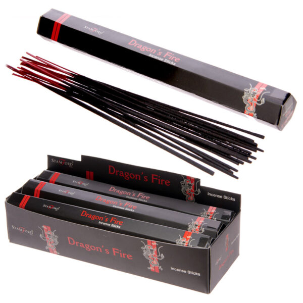 INC289_001 Stamford Black Incense Sticks - Dragons Fire 6 packs