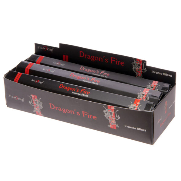 INC289_003 Stamford Black Incense Sticks - Dragons Fire 6 packs