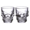 JAR74_001 Fun Collectable Glass Shot Glass Set of 2 - Skulls (60ml)