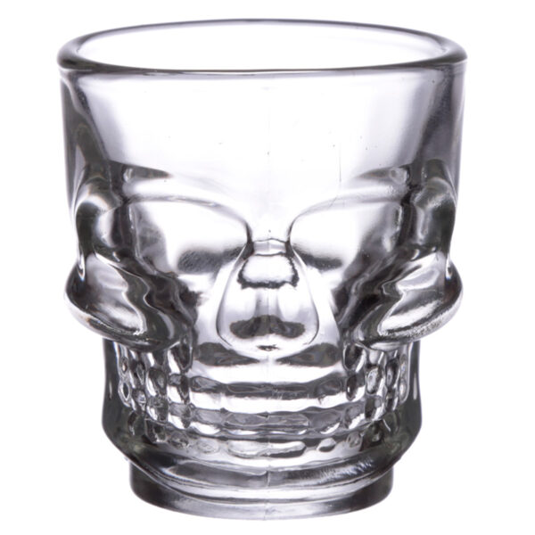 JAR74_002 Fun Collectable Glass Shot Glass Set of 2 - Skulls (60ml)
