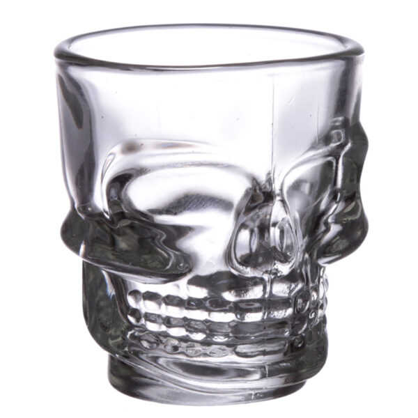 JAR74_005 Fun Collectable Glass Shot Glass Set of 2 - Skulls (60ml)