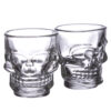 JAR74_006 Fun Collectable Glass Shot Glass Set of 2 - Skulls (60ml)