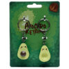 KEY153_001 Fun Collectable Set of 2 Avocado Keyrings