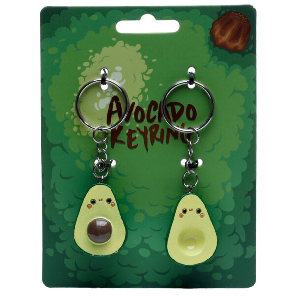 KEY153_006 Fun Collectable Set of 2 Avocado Keyrings