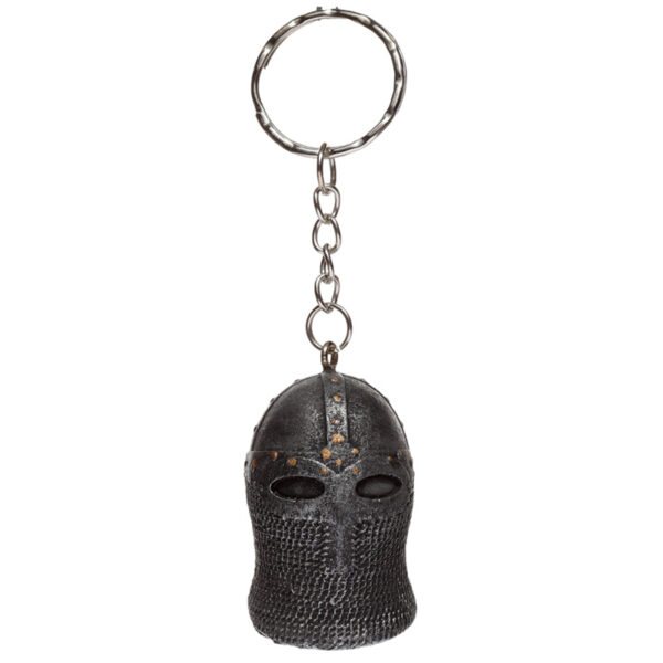 KN204_004 Novelty Collectable Medieval Knight Helmet Keyring