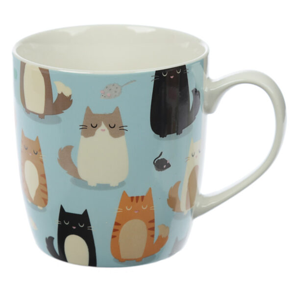 Collectable Porcelain Mug - Feline Fine Cat Design