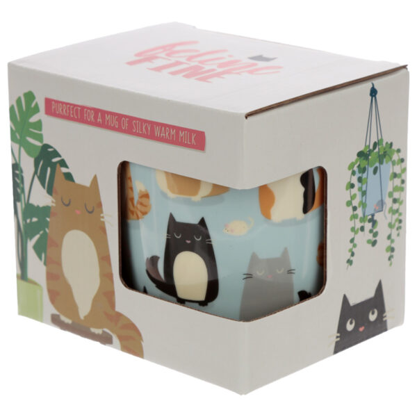 Collectable Porcelain Mug - Feline Fine Cat Design