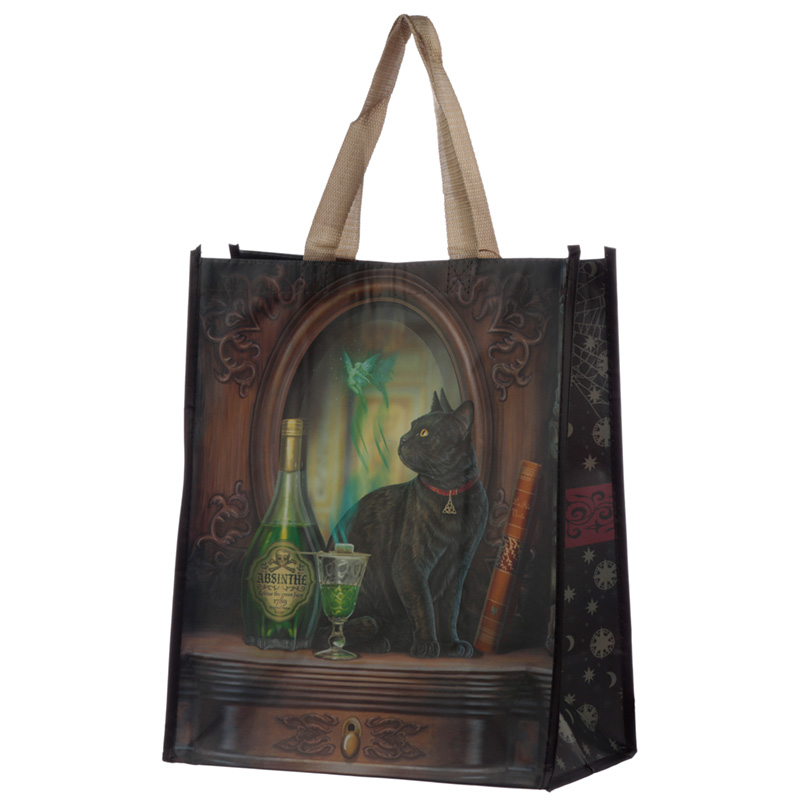 Reusable Shopping Bag - Lisa Parker Absinthe Cat