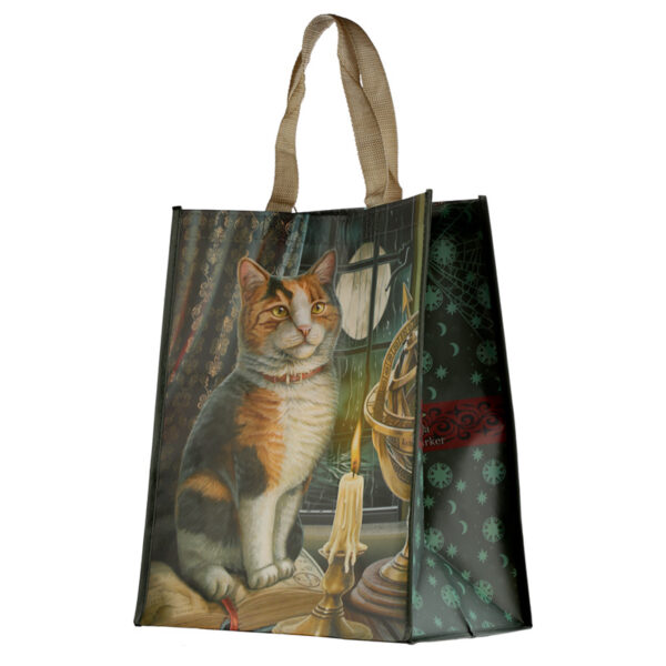 Durable Reusable Shopping Bag - Lisa Parker Adventure Awaits Cat Design