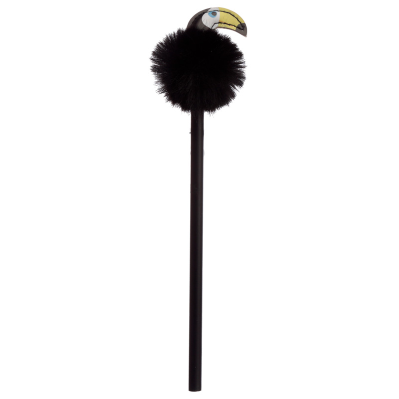 Fun Skull and Spider Pom Pom Pencil with Topper