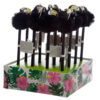 Fun Skull and Spider Pom Pom Pencil with Topper