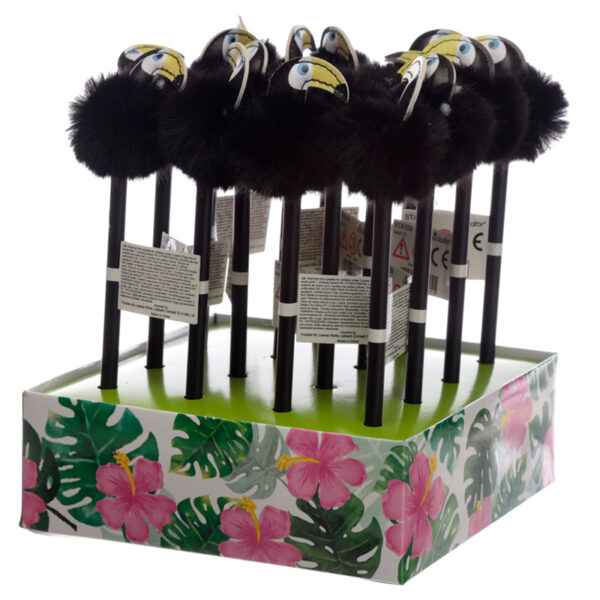 Fun Skull and Spider Pom Pom Pencil with Topper