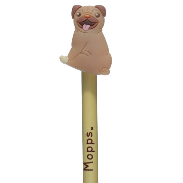 Mopps Pug Pencil with PVC Topper