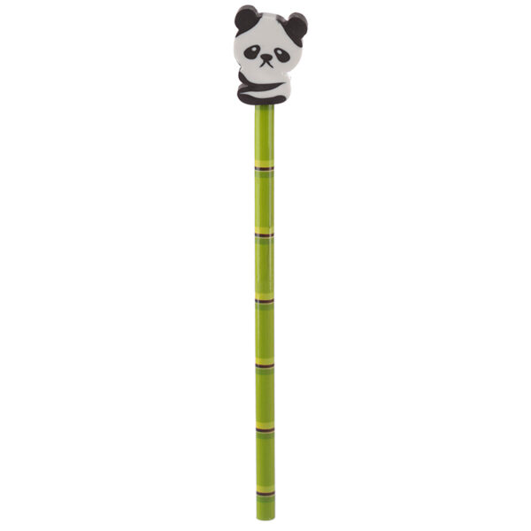 STA41_002 Novelty Kids Panda Design Pencil with Eraser