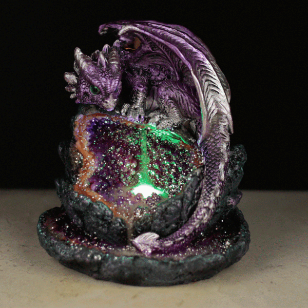 Fantasy LED Backflow Incense Burner - Crystal Baby Dragon