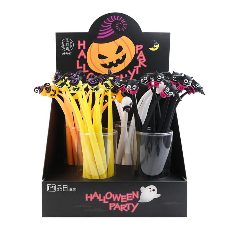 Fine Tip Pen with Topper - Party Bat, Pumpkin, Ghost & Moon