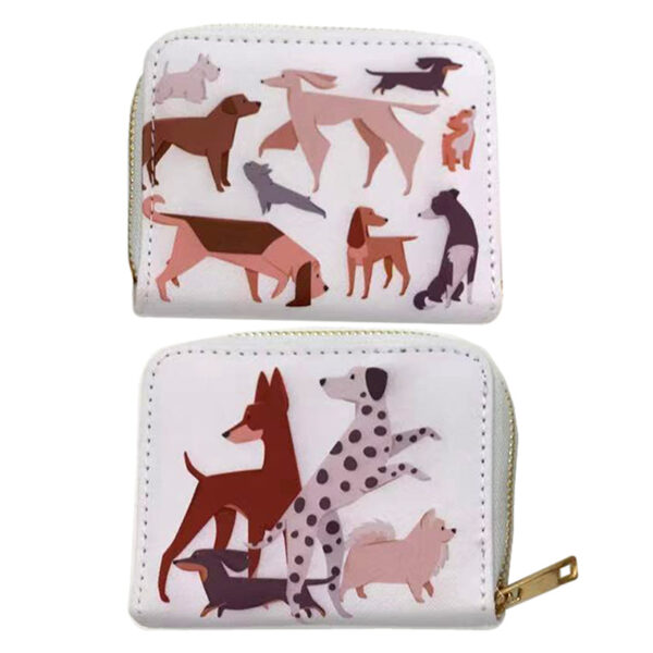 PUR131_001 Small Zip Around Wallet - Barks Dog