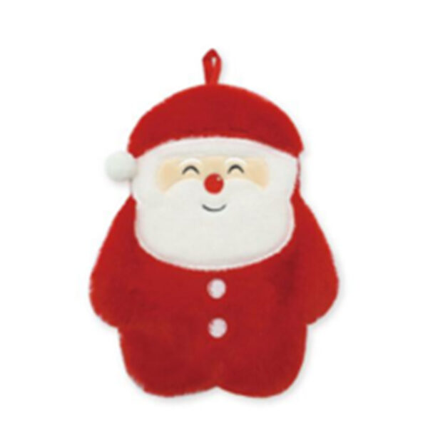 XWARM88_001 Hot Water Bottle with Plush Cover - Christmas Santa - 1L