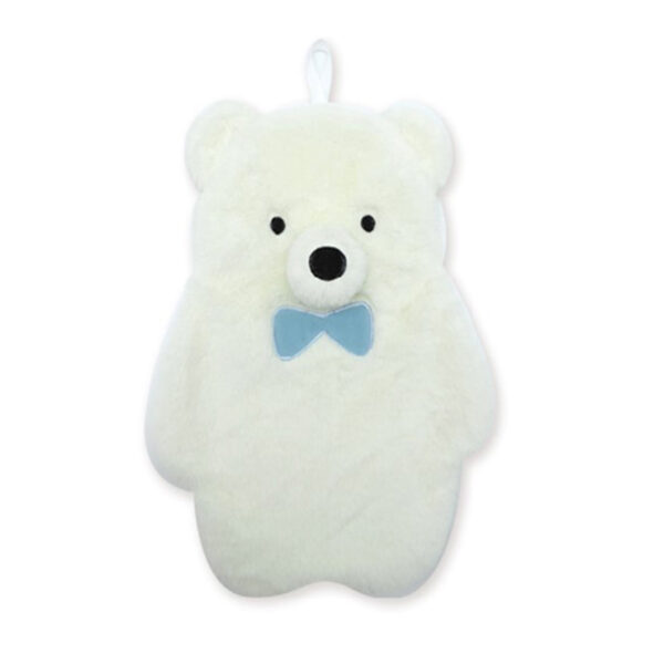 XWARM89_001 Hot Water Bottle with Plush Cover - Polar Bear - 1L