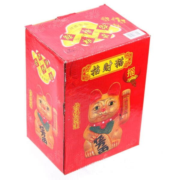 CAT177_006 Decorative Waving Maneki Neko Ceramic Cat 21cm