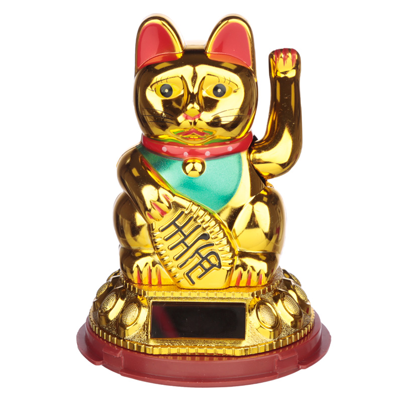 CAT196_001 Collectable Solar Powered Pal - Waving Lucky Cat Maneki Neko
