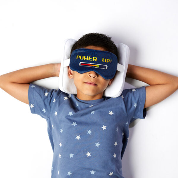 CUSH248_002 Game Over Relaxeazzz Plush Round Travel Pillow & Eye Mask Set