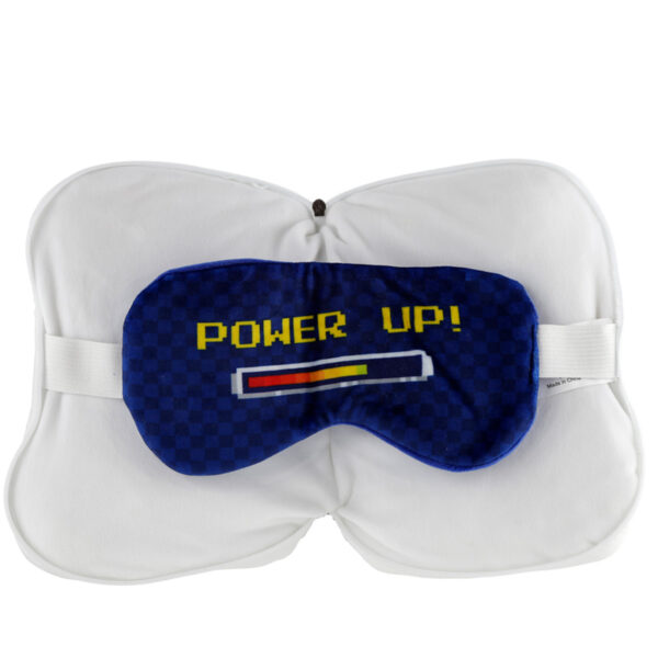 CUSH248_003 Game Over Relaxeazzz Plush Round Travel Pillow & Eye Mask Set
