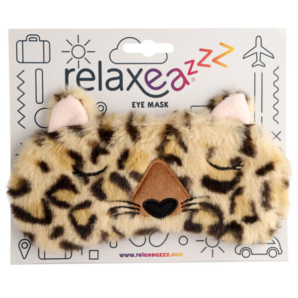 EPP35_001 Fun Eye Mask - Plush Adoramals Leopard
