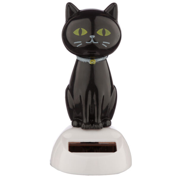 FF113_002 Collectable Solar Powered Pal - Lucky Black Cat
