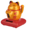 FF26_005 Cute Waving Maneki Neko Cat Design Solar Pal