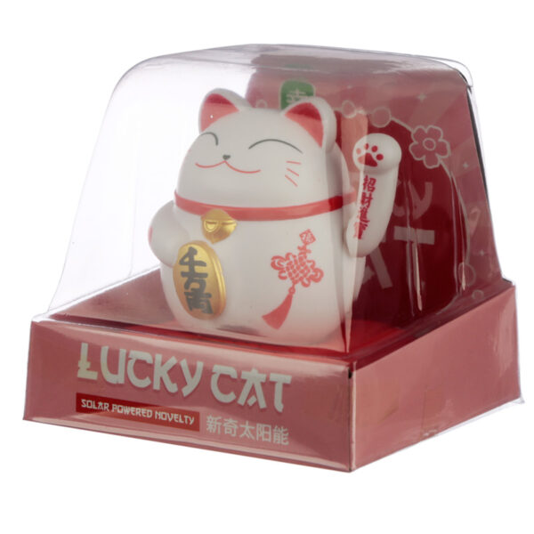 FF26_008 Cute Waving Maneki Neko Cat Design Solar Pal