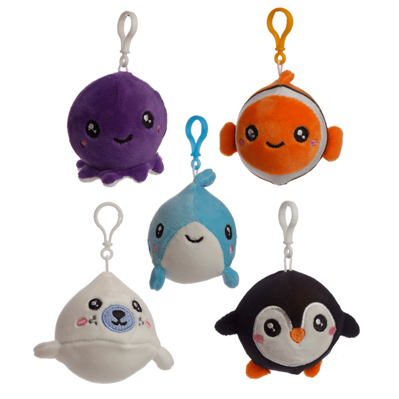 Plush Keyring - Adoramals Squeezies Sealife