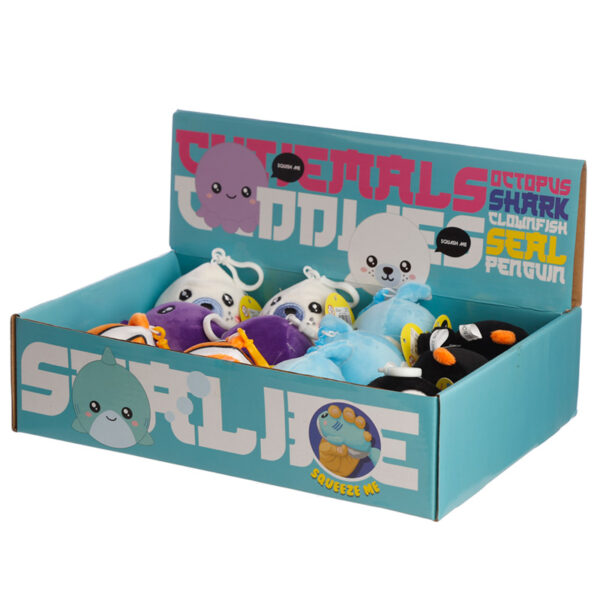 Plush Keyring - Adoramals Squeezies Sealife