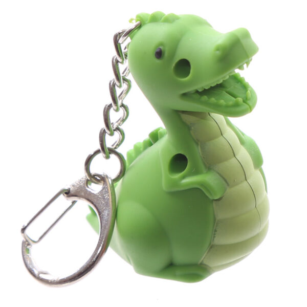 KEY59_002 LED Light & Sound Keyring - RAWR Dinosaur