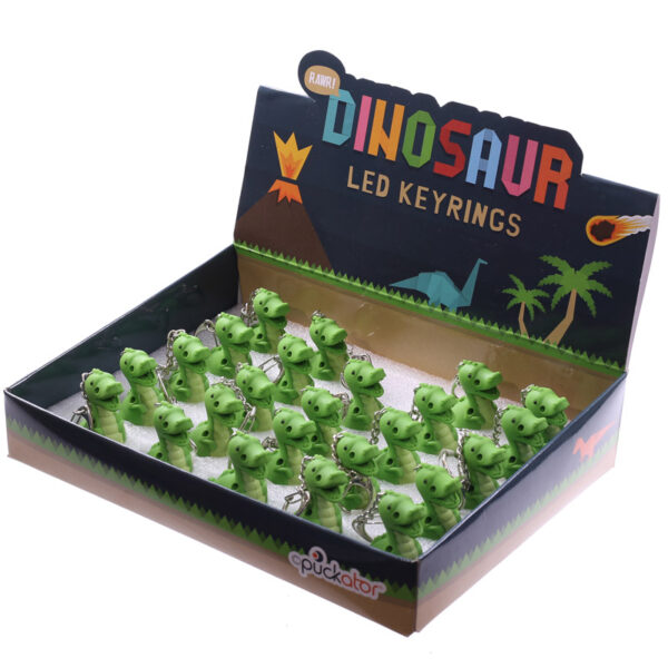 KEY59_005 LED Light & Sound Keyring - RAWR Dinosaur