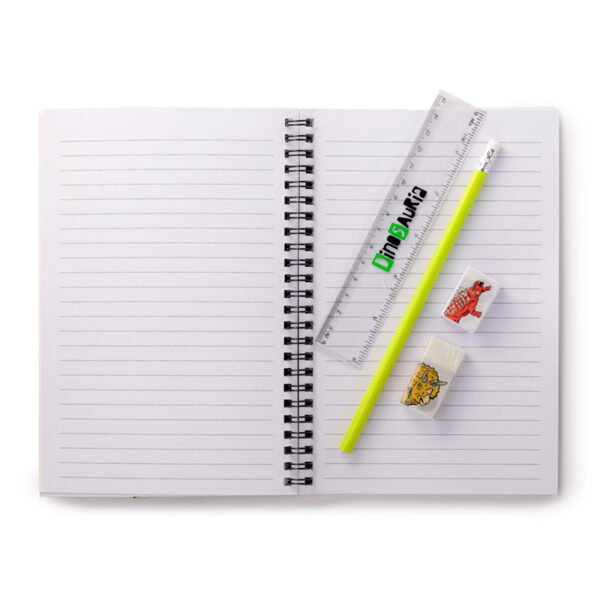 MEMOS06_003 Spiral Bound A5 Lined Notebook - Dinosauria