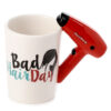 MUG210_002 Shaped Handle Ceramic Mug - Fun Hair Drier