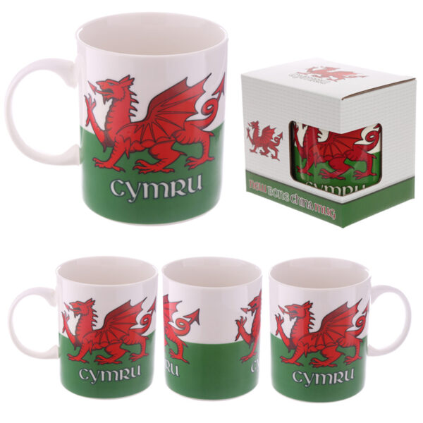 MUG239_001 Collectable Porcelain Mug - Wales Welsh Dragon