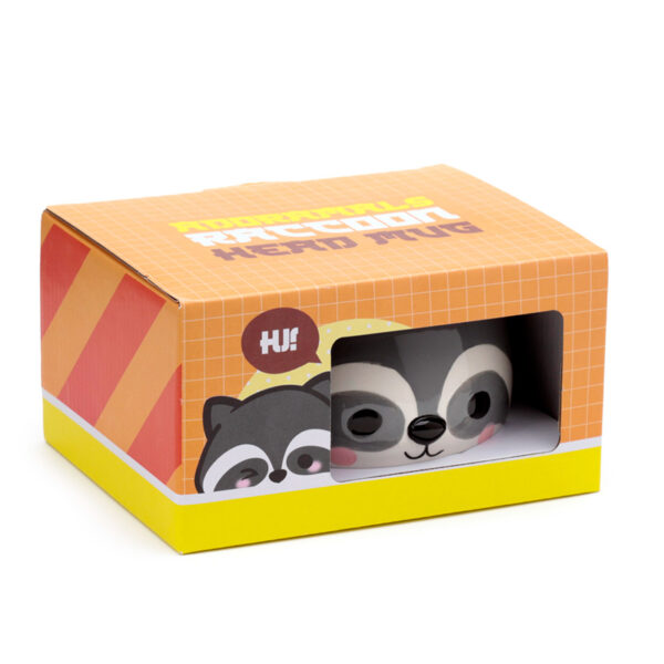 MUG346_005 Ceramic Shaped Head Mug - Adoramals Raccoon