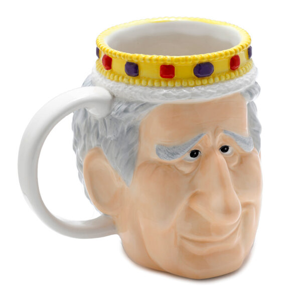 MUG432_001 Ceramic Shaped Head Mug - King Charles III