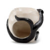 OB381_003 Ceramic Shaped Oil Burner - Coiled Snake and Skull