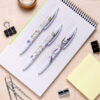 PENS24_007 Recycled ABS 3 Piece Pen Set - Nectar Meadows