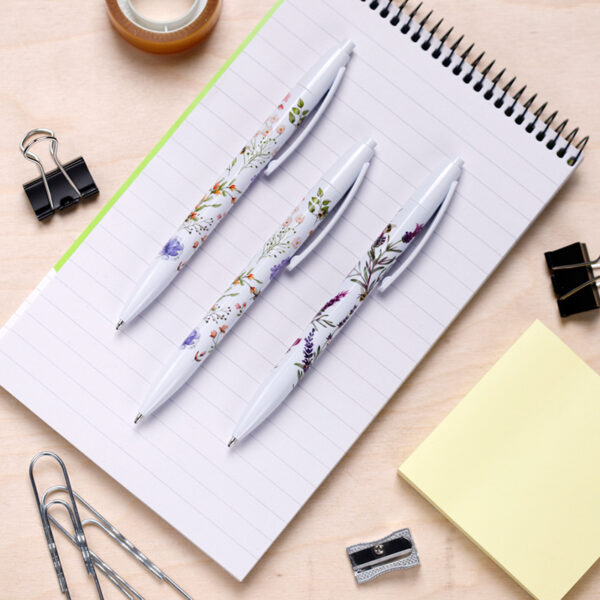 PENS24_007 Recycled ABS 3 Piece Pen Set - Nectar Meadows
