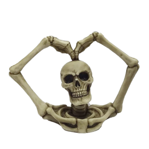 Gothic Skull Decoration - Skull and Skeleton Arms Heart