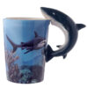 SMUG08_001 Fun Collectable Ceramic Mug - Sealife Design Shark Shaped Handle