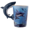 SMUG08_003 Fun Collectable Ceramic Mug - Sealife Design Shark Shaped Handle