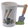 SMUG103_001 Novelty Ceramic Garden Mug - Trowel Shaped Handle