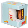 Fun Sausage Dog and Bun Shaped Handle Ceramic Mug