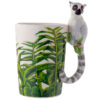 Novelty Ceramic Jungle Mug - Lemur Shaped Handle